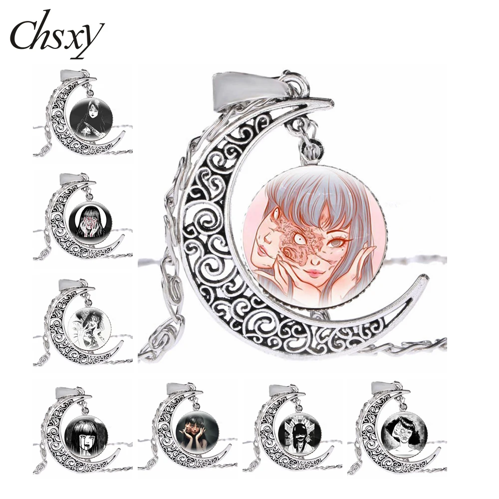 Horror Anime Junji Ito Tomie Necklace for Women Cartoon Figures Glass Moon Cosplay Pendat Chain Men Women Jewelry Gift Wholesale
Horror Anime Junji Ito Tomie Necklace for Women Cartoon Figures Glass Moon Cosplay Pendat Chain Men Women Jewelry Gift Wholesale