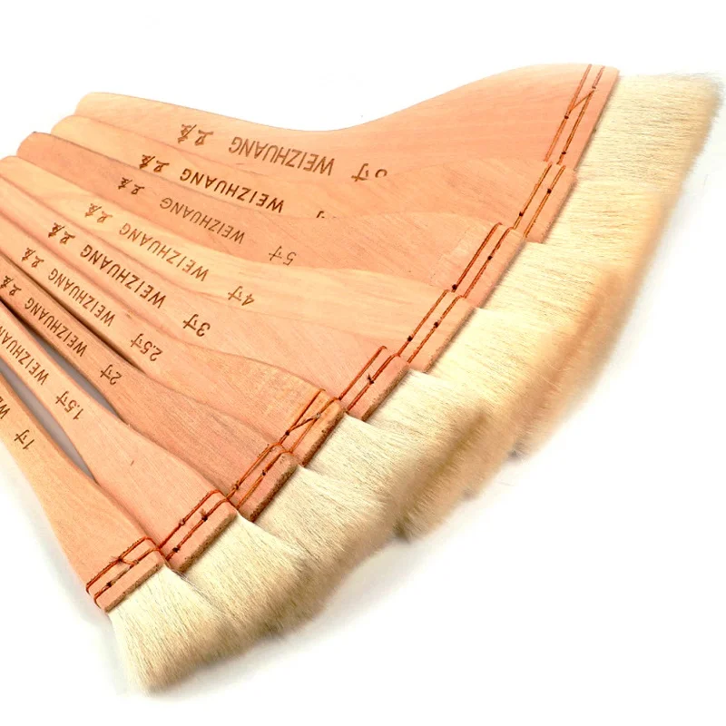 Wooden Handle Goat Hair Paint Brushes High Quality for Wall Different Size Watercolor Acrylic Oil Painting School Art Supplies
Wooden Handle Goat Hair Paint Brushes High Quality for Wall Different Size Watercolor Acrylic Oil Painting School Art Supplies