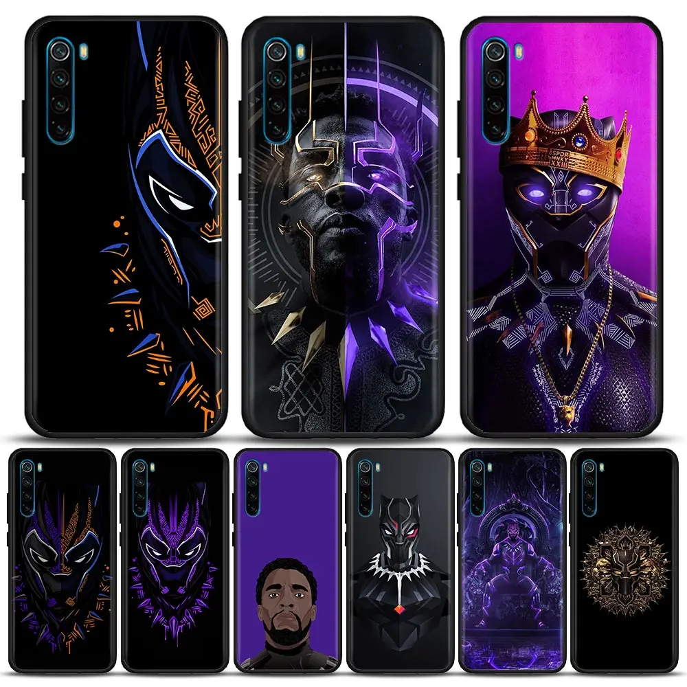 

Marvel panther 2 Comics Phone Case For Redmi Note 11S 11T 11E 11 10 10S 9T 9S 9 8T 8 2021 7 Pro Xiaomi Black Cover Fundas Coques