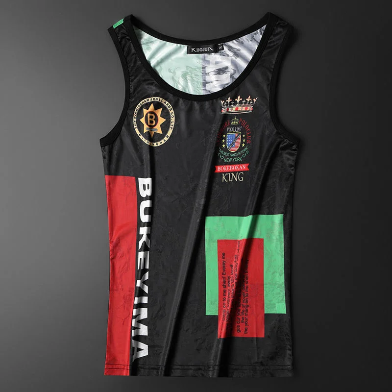 Sleeveless Bodybuilding Tank Top Men Personalized Fashionable Social Boy Waistcoat Ropa Hombre Letter Print Thin Debardeur Homme
Sleeveless Bodybuilding Tank Top Men Personalized Fashionable Social Boy Waistcoat Ropa Hombre Letter Print Thin Debardeur Homme