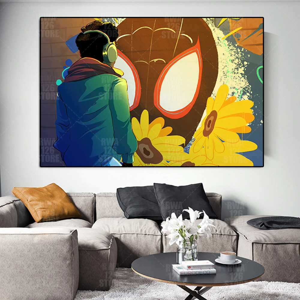 Marvel Spiderman Movie Poster Print Avengers Graffiti Art Canvas Painting Superhero Abstract Wall Art Mural Home Room Decoration
Marvel Spiderman Movie Poster Print Avengers Graffiti Art Canvas Painting Superhero Abstract Wall Art Mural Home Room Decoration