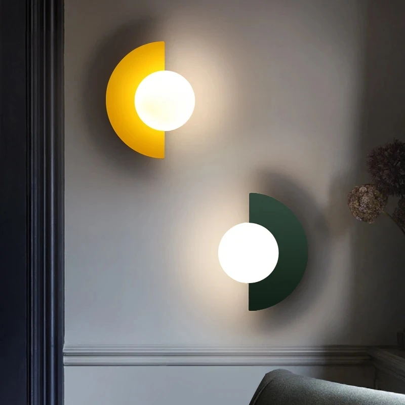 Nordic LED Wall Lamp Bedroom Bedside Simple Creative Macaroon Room Decor Living Room Aisle Corridor Study Indoor Lighting
Nordic LED Wall Lamp Bedroom Bedside Simple Creative Macaroon Room Decor Living Room Aisle Corridor Study Indoor Lighting