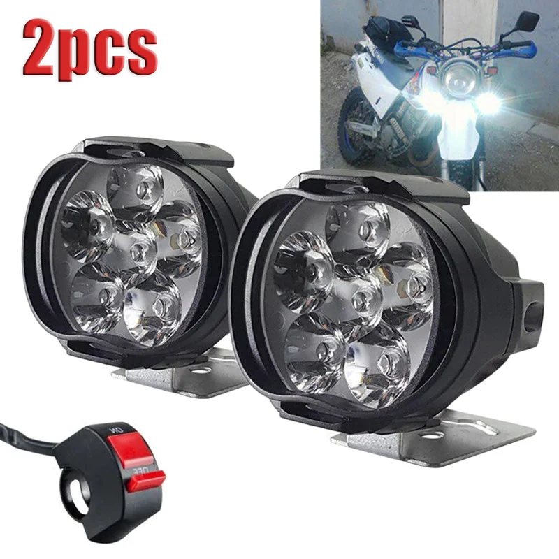 2pcs 6 LED Motorcycle Headlight High Brightness Auxiliary Spotlights Scooters Waterproof Modified Light Bulbs with Switch
2pcs 6 LED Motorcycle Headlight High Brightness Auxiliary Spotlights Scooters Waterproof Modified Light Bulbs with Switch