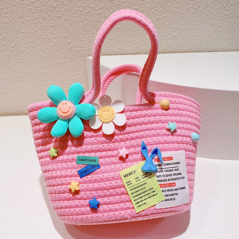 Japanese and Korean Fashion Smiley Flower Stitching Handbag Scottish Fold Rabbit Star Letters Cotton Thread Large Capacity Bag
Japanese and Korean Fashion Smiley Flower Stitching Handbag Scottish Fold Rabbit Star Letters Cotton Thread Large Capacity Bag