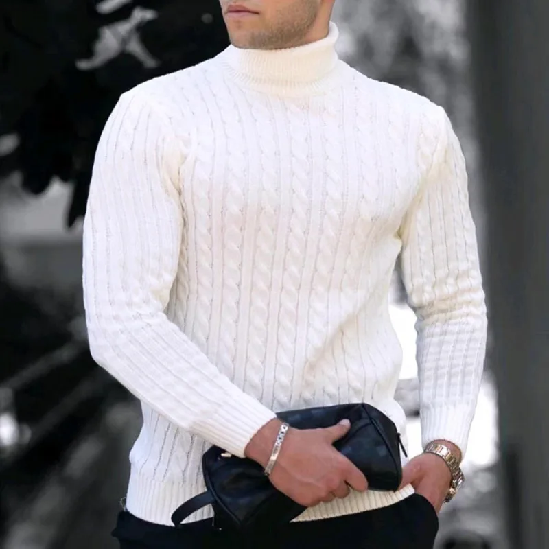 Winter Sweaters Men Solid Color Long Sleeve Slim Fit Knitting Turtleneck Sweater Autumn Fashion Trend Skinny Knit Pullovers Mens
Winter Sweaters Men Solid Color Long Sleeve Slim Fit Knitting Turtleneck Sweater Autumn Fashion Trend Skinny Knit Pullovers Mens