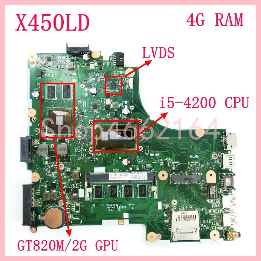 Материнская плата для ноутбука X450LD MAIN_BD._ I5-4200U CPU GT820M/2G GPU 4G встроенная оперативная память Материнская плата ASUS X450L X450LD X450LC
Материнская плата для ноутбука X450LD MAIN_BD._ I5-4200U CPU GT820M/2G GPU 4G встроенная оперативная память Материнская плата ASUS X450L X450LD X450LC