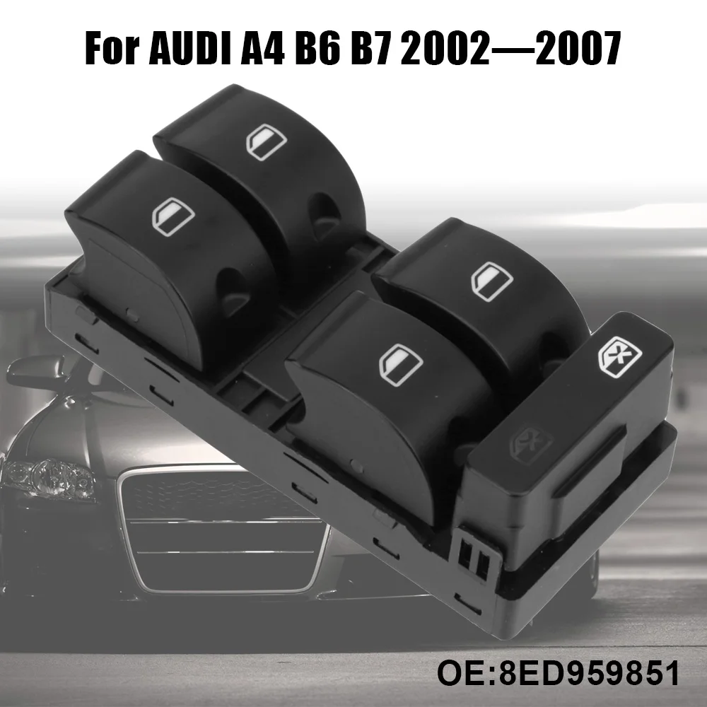 Переключатель для AUDI A4 B6 B7 2002-2007 8ED959851 A6L C6 2005-2011 4FD959855, передний левый боковой главный стеклоподъемник
Переключатель для AUDI A4 B6 B7 2002-2007 8ED959851 A6L C6 2005-2011 4FD959855, передний левый боковой главный стеклоподъемник