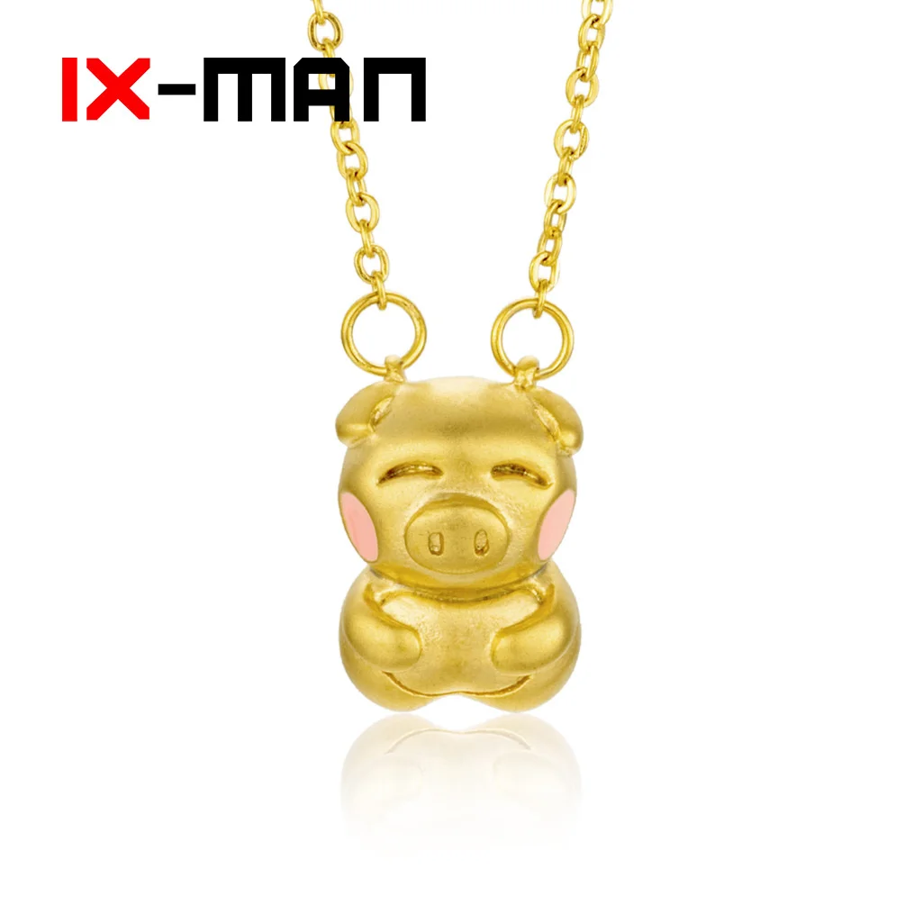 Подвеска «свиньей» с надписью «Baby Pig», ожерелье из 100% настоящего золота в форме поросенка с надписью «New Year of the Pig», 18k 
Подвеска «свиньей» с надписью «Baby Pig», ожерелье из 100% настоящего золота в форме поросенка с надписью «New Year of the Pig», 18k