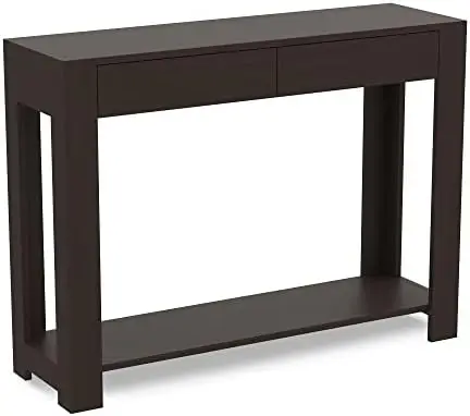 

Co. -темный серо-коричневый консольный стол с полкой, прямоугольный стол для прихожей с ящиками, используется как придверный стол, стол для прихожей или Accent F