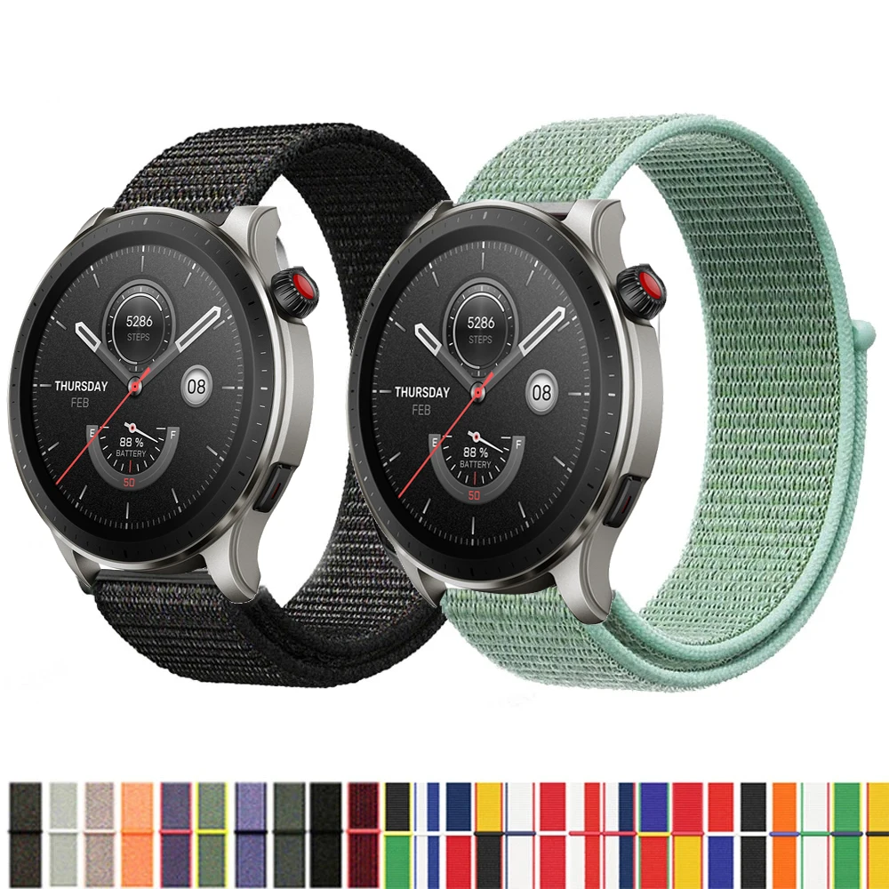 22mm Nylon Loop Strap for Huami Amazfit GTR 4 3 2 Smartwatch Replacment Bracelet Sport Watchband Correa for Amazfit GTR Mini
22mm Nylon Loop Strap for Huami Amazfit GTR 4 3 2 Smartwatch Replacment Bracelet Sport Watchband Correa for Amazfit GTR Mini
