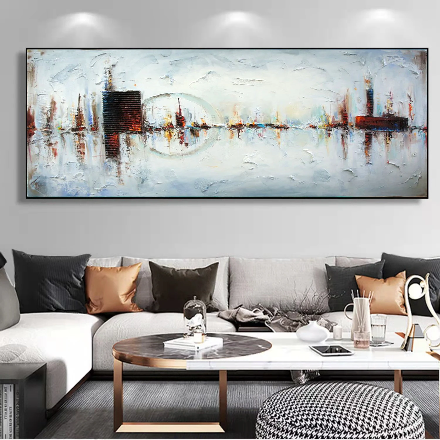 Hand-painted Oil Painting Modern Minimalist Living Room Decorative Painting Abstract Art Hanging Painting Light Luxury Mural
Hand-painted Oil Painting Modern Minimalist Living Room Decorative Painting Abstract Art Hanging Painting Light Luxury Mural
