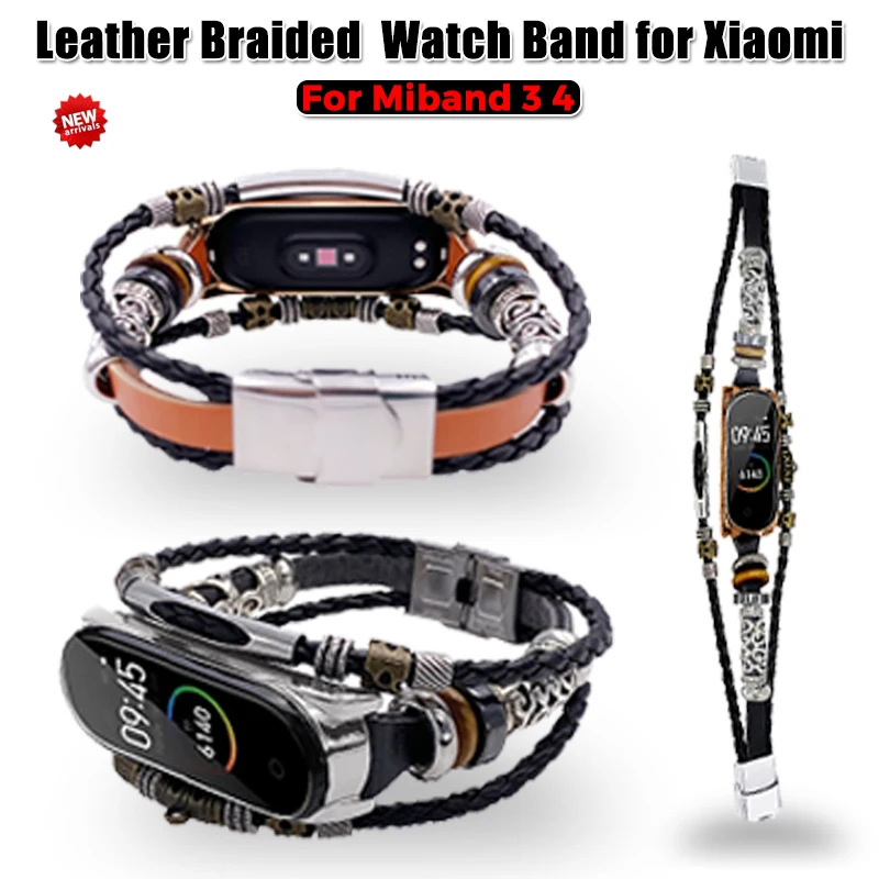 Кожаный Плетеный ремешок для наручных часов Xiaomi 3/4, кожаный браслет для наручных часов Miband 4 для мужчин и женщин, ремешок в стиле ретро
Кожаный Плетеный ремешок для наручных часов Xiaomi 3/4, кожаный браслет для наручных часов Miband 4 для мужчин и женщин, ремешок в стиле ретро