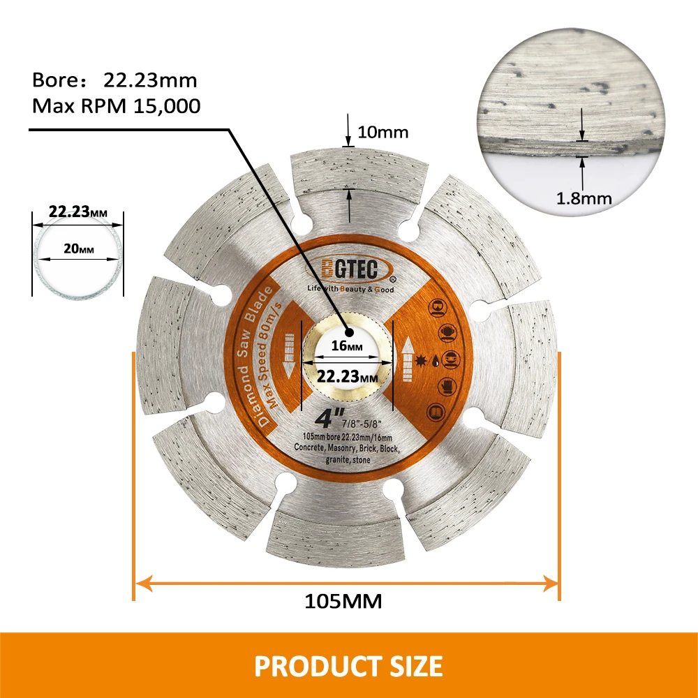 BGTEC 4/4,5/5/6 дюймов пильное полотно гранит мрамор бетон камень плитка диаметр 22,23 мм сухой режущий диск мраморный гранит фарфоровая режущая пластина
BGTEC 4/4,5/5/6 дюймов пильное полотно гранит мрамор бетон камень плитка диаметр 22,23 мм сухой режущий диск мраморный гранит фарфоровая режущая пластина