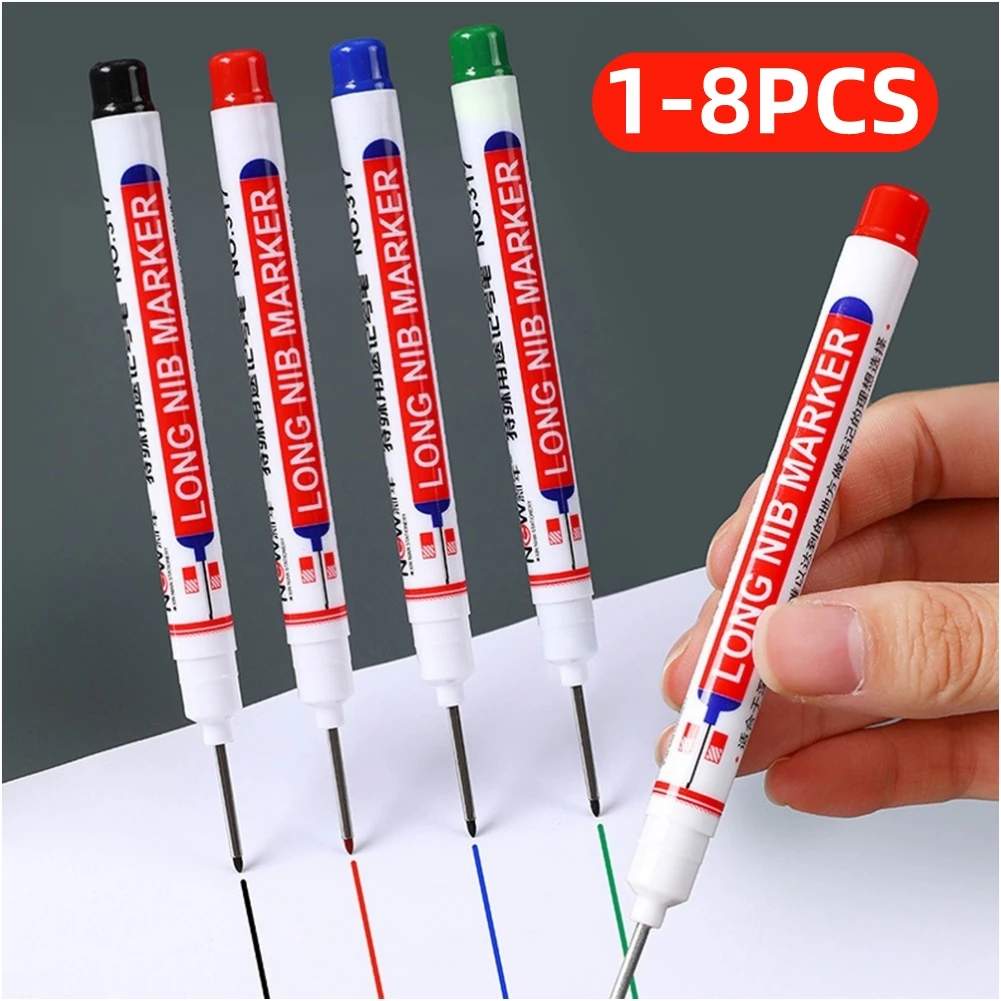 1-8pcs Long Head Marker Multi-purpose Deep Hole Marker Pens Deep Hole Marker Pens Furniture Accessories Tool
1-8pcs Long Head Marker Multi-purpose Deep Hole Marker Pens Deep Hole Marker Pens Furniture Accessories Tool