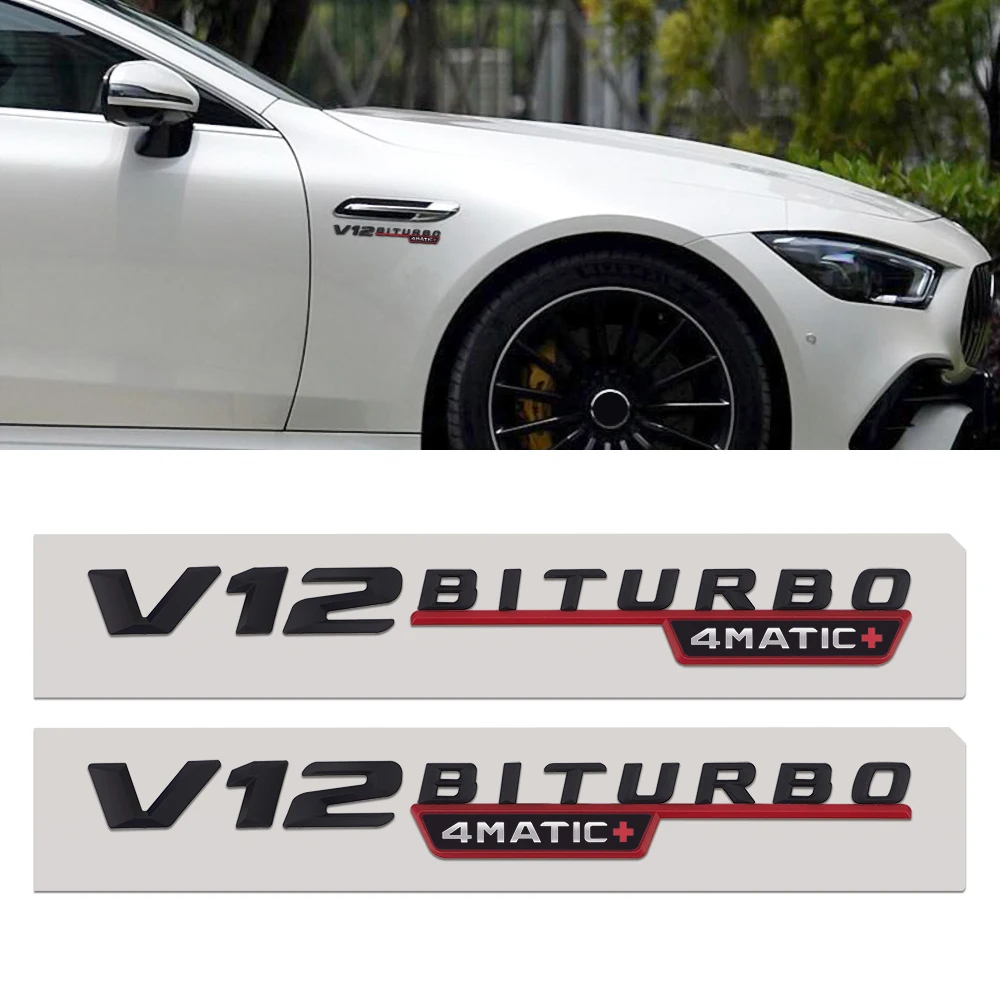 2Pcs V12 BITURBO 4MATIC+ Emblem Letters For Mercedes AMG C43 C63S E43 E53 E63S S65L 3D Car Badge Front Fender Body Side Stickers
2Pcs V12 BITURBO 4MATIC+ Emblem Letters For Mercedes AMG C43 C63S E43 E53 E63S S65L 3D Car Badge Front Fender Body Side Stickers