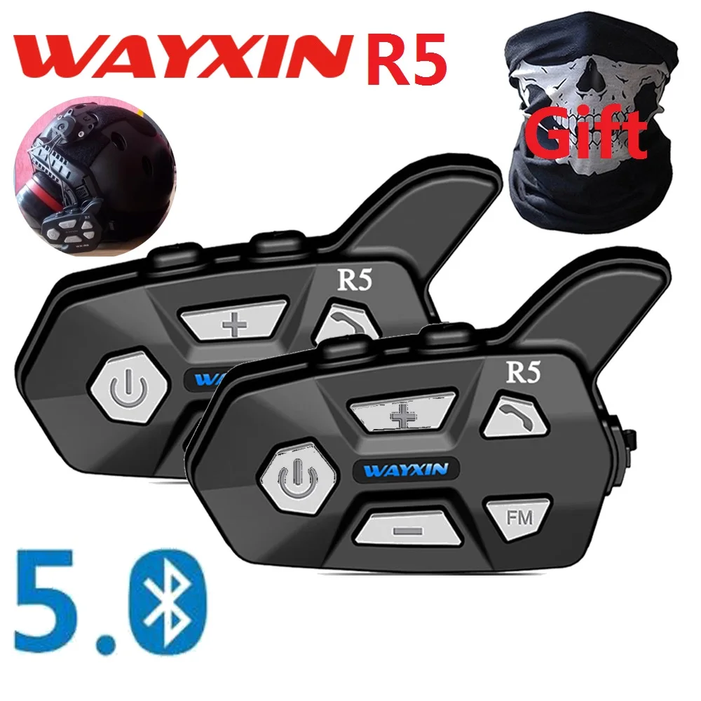 WAYXIN R5 Motorcycle Helmet Intercom 2 Rider Wireless Bluetooth Headset Intercomunicador Moto Interphone comunicator
WAYXIN R5 Motorcycle Helmet Intercom 2 Rider Wireless Bluetooth Headset Intercomunicador Moto Interphone comunicator