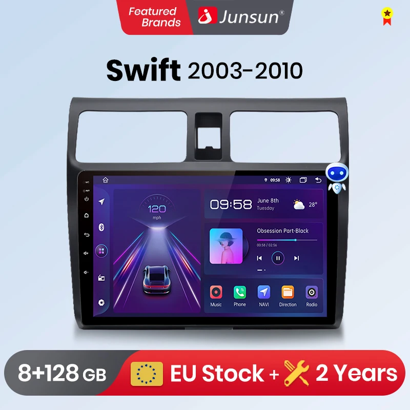 Автомагнитола Junsun V1pro 2 din Android для Suzuki Swift 2003 - 2010 Carplay 4G GPS | Автомобили и мотоциклы