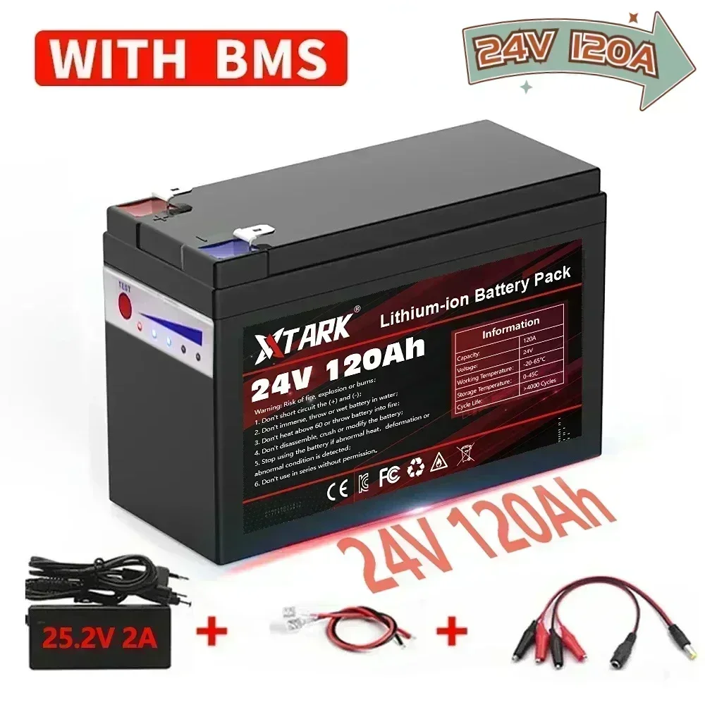 Новый литиевый аккумулятор 18650 3S6P 24 В 120 Ач встроенный BMS 30 А для литий-ионного