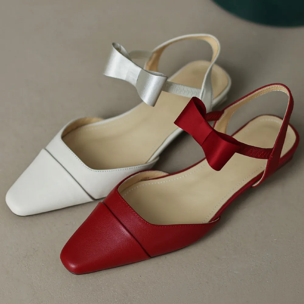 Women's genuine leather elastic slip-on ankle strap flat sandals slingback bowtie sweet korean style summer casual single shoes
Women's genuine leather elastic slip-on ankle strap flat sandals slingback bowtie sweet korean style summer casual single shoes