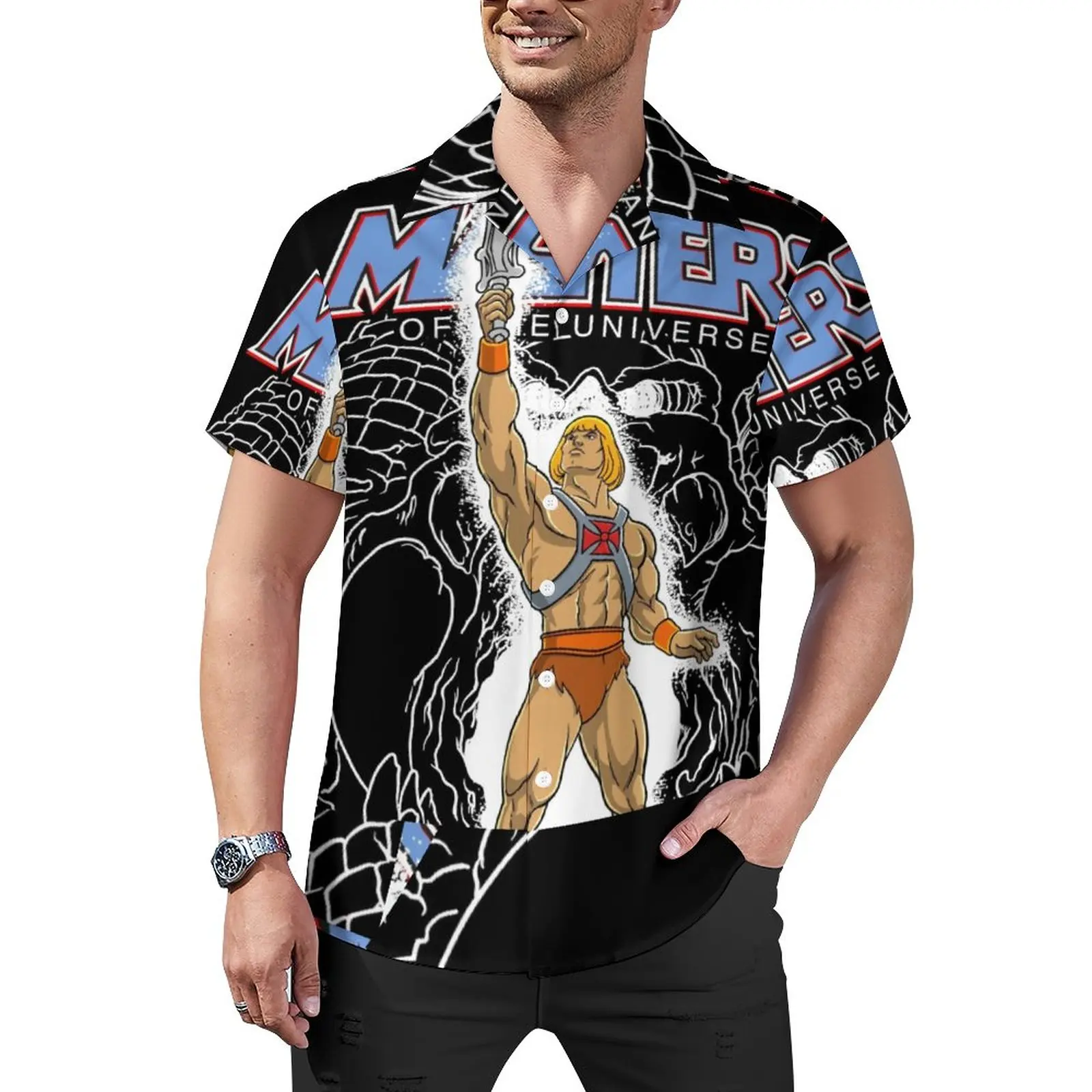 Powerful Man Loose Shirt Men Beach Masters of The Universe Casual Shirts Summer Graphic Short Sleeve Stylish Oversize Blouses
Powerful Man Loose Shirt Men Beach Masters of The Universe Casual Shirts Summer Graphic Short Sleeve Stylish Oversize Blouses