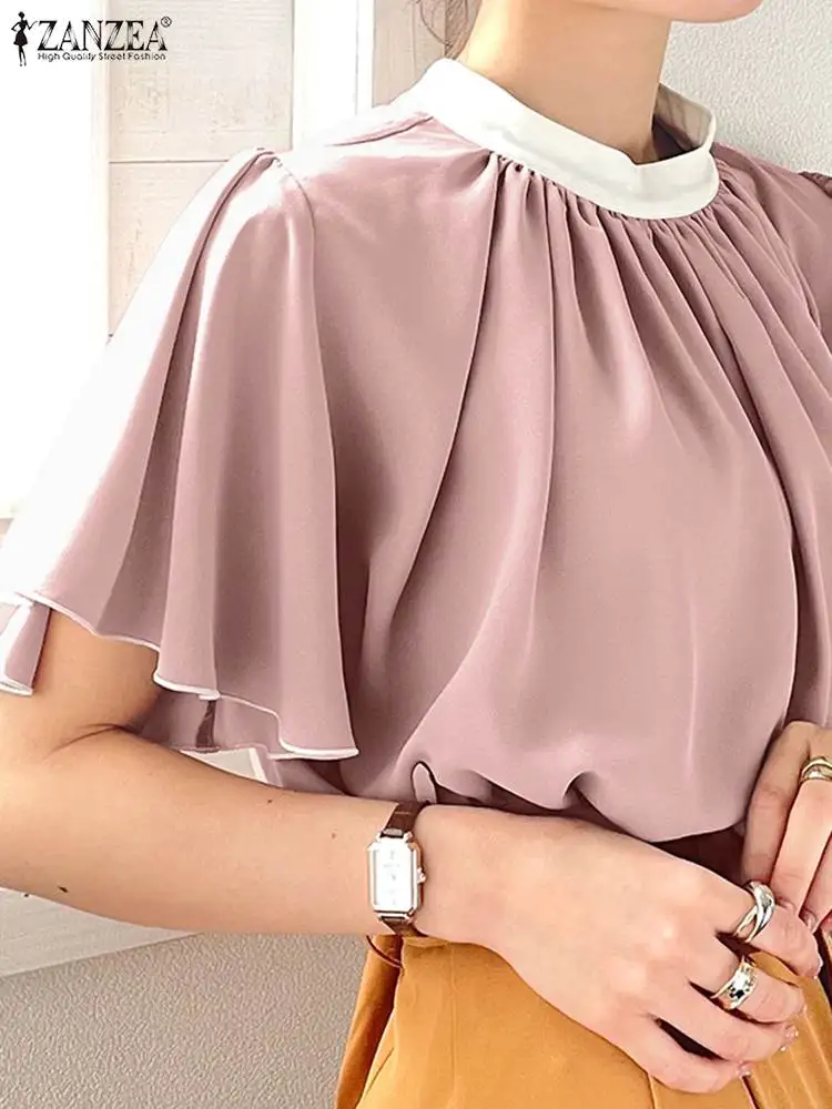 Элегантная летняя рубашка ZANZEA в стиле пэчворк, модные женские повседневные офисные Блузы на пуговицах, Женская туника, топы, блузка с коротк...
Элегантная летняя рубашка ZANZEA в стиле пэчворк, модные женские повседневные офисные Блузы на пуговицах, Женская туника, топы, блузка с коротк...