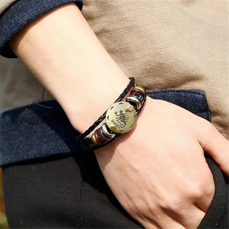 Bracelets Jewelry Braided Bangle 12 Constellation Leather Braided Luminous 2pcs/set
Bracelets Jewelry Braided Bangle 12 Constellation Leather Braided Luminous 2pcs/set