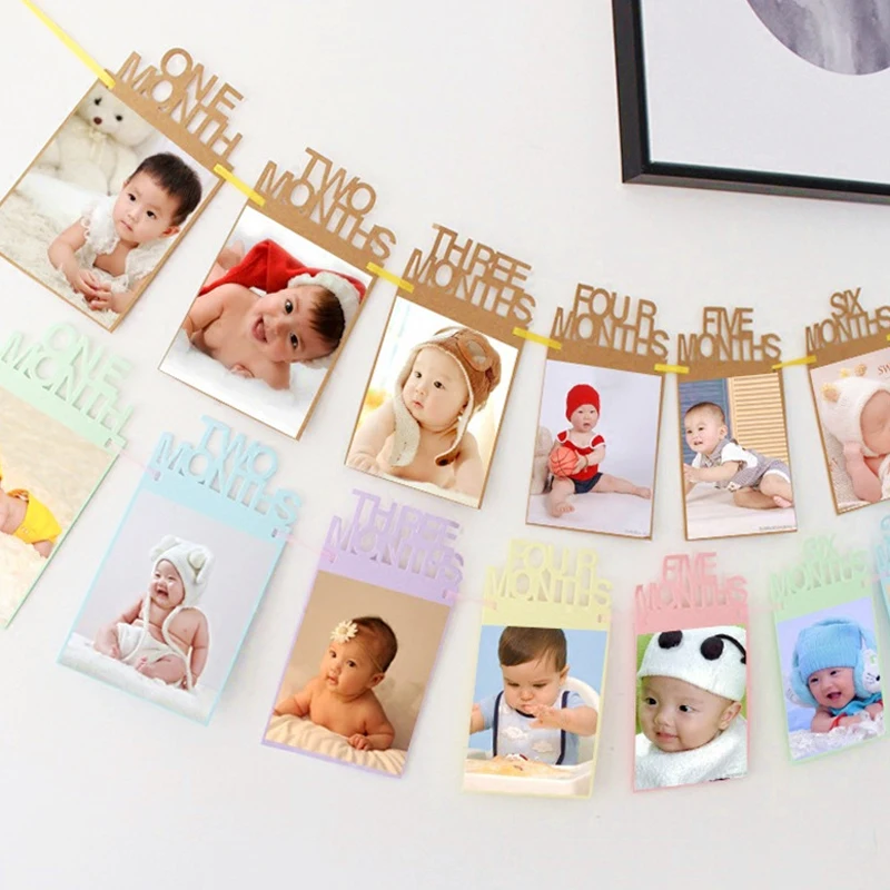 Happy Birthday 12 Month Photo Frame Banner for baby shower Boy girl 1st First Birthday Family Party Decoration Supplies
Happy Birthday 12 Month Photo Frame Banner for baby shower Boy girl 1st First Birthday Family Party Decoration Supplies