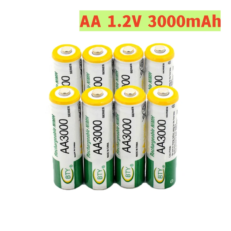 100% New 3000mAh AA NI-MH 1.2v Rechargeable Battery Recharge Pre-Charged Ni-MH Rechargeable Battery For Toys Camera Microphone
100% New 3000mAh AA NI-MH 1.2v Rechargeable Battery Recharge Pre-Charged Ni-MH Rechargeable Battery For Toys Camera Microphone