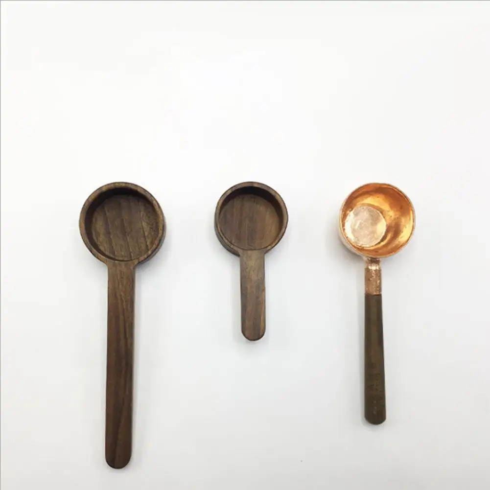

Black Walnut Wooden Dessert Spoon Tableware Coffee Honey Spoons Stir Coffee Sugar Spice Measure spoon for Kitchen