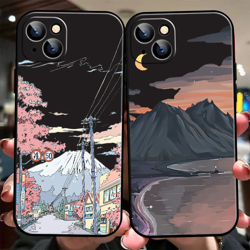 Landscape Painting For Apple iPhone 13 12 11 Pro Max Mini X XR XS Max SE 6 6S 7 8 Plus Phone Case Black TPU Coque Back
Landscape Painting For Apple iPhone 13 12 11 Pro Max Mini X XR XS Max SE 6 6S 7 8 Plus Phone Case Black TPU Coque Back