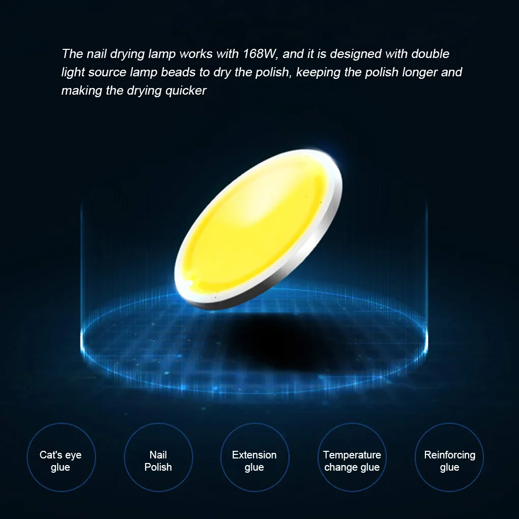 Лампа для сушки лака для ногтей 168 Вт Регулируемая инфракрасная лампа для дизайна ногтей 
Лампа для сушки лака для ногтей 168 Вт Регулируемая инфракрасная лампа для дизайна ногтей
