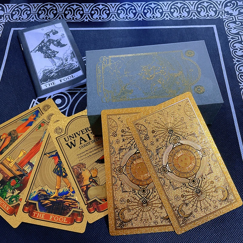 Set Tarot Gold Foil Tarot Card Hot Stamping Waterproof Wear-resistant Classic Tarot Card Board Game Solitaire Divination
Set Tarot Gold Foil Tarot Card Hot Stamping Waterproof Wear-resistant Classic Tarot Card Board Game Solitaire Divination