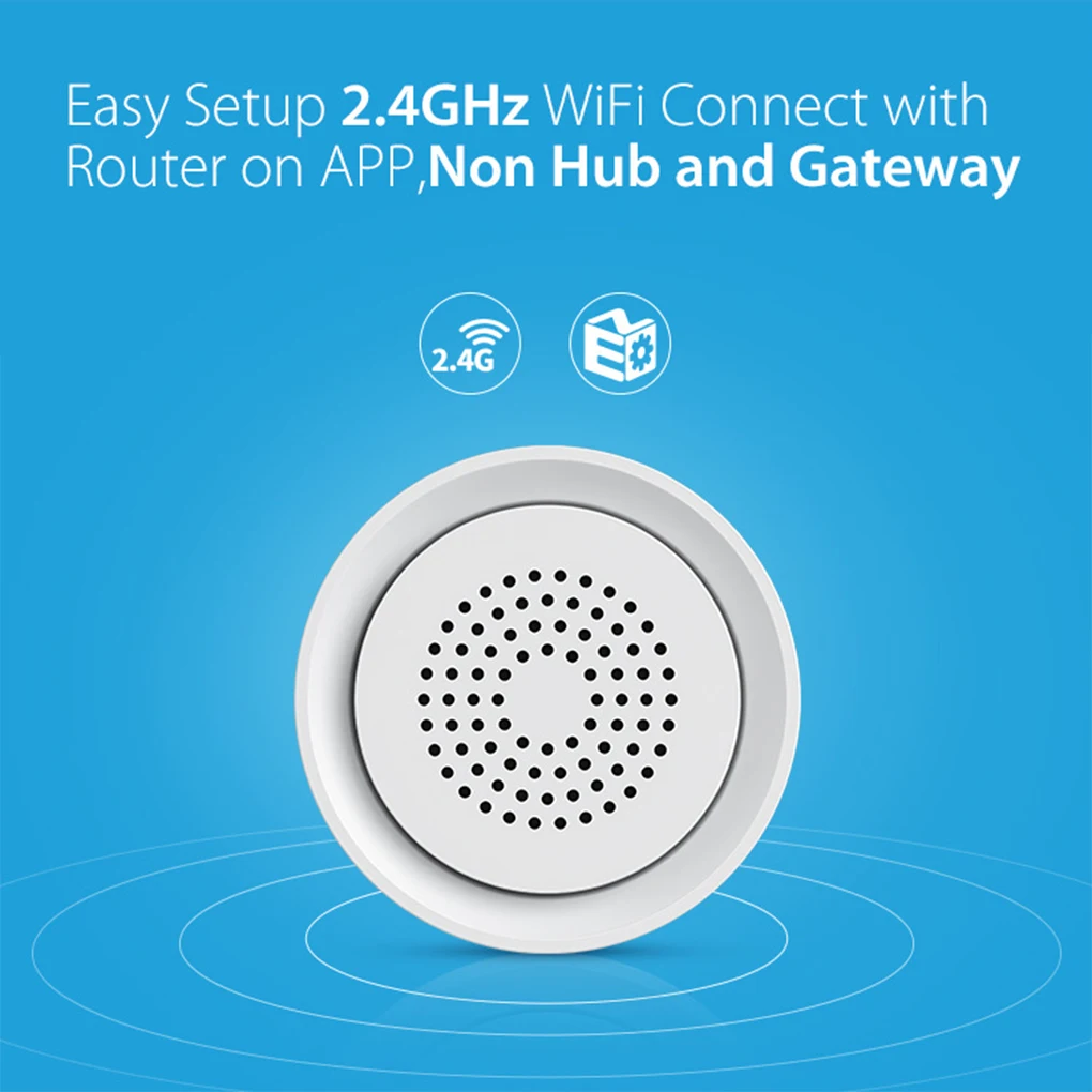 Temperature Humidity Sensor WiFi Remote Detector Office Battery Operated Smartphone Automation 90dB Sensing Alarm
Temperature Humidity Sensor WiFi Remote Detector Office Battery Operated Smartphone Automation 90dB Sensing Alarm