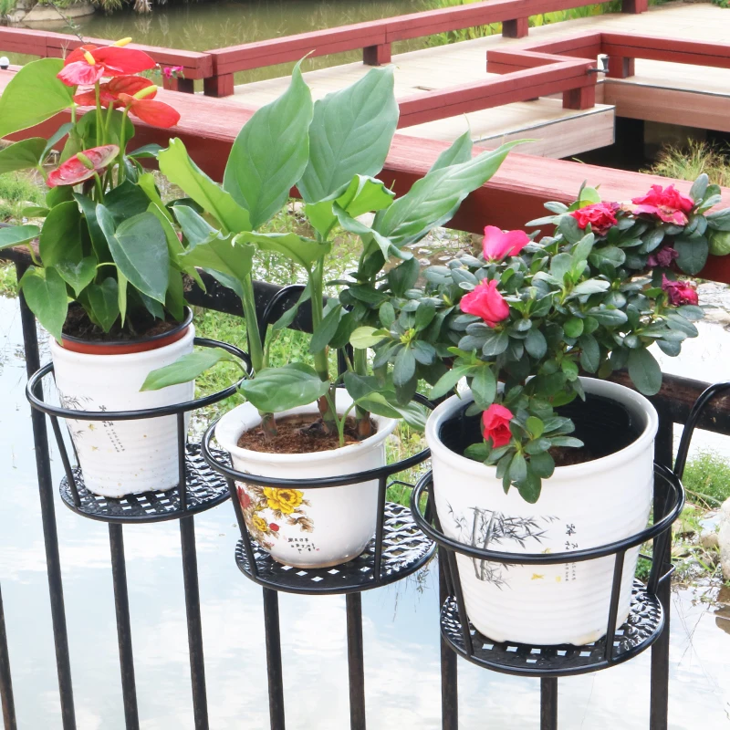 

Подвесной стеллаж для цветочных горшков на балконе, садовые кастрюли, витрина, подставка, держатель, ступенчатые полки для цветов, плавные полки для растений