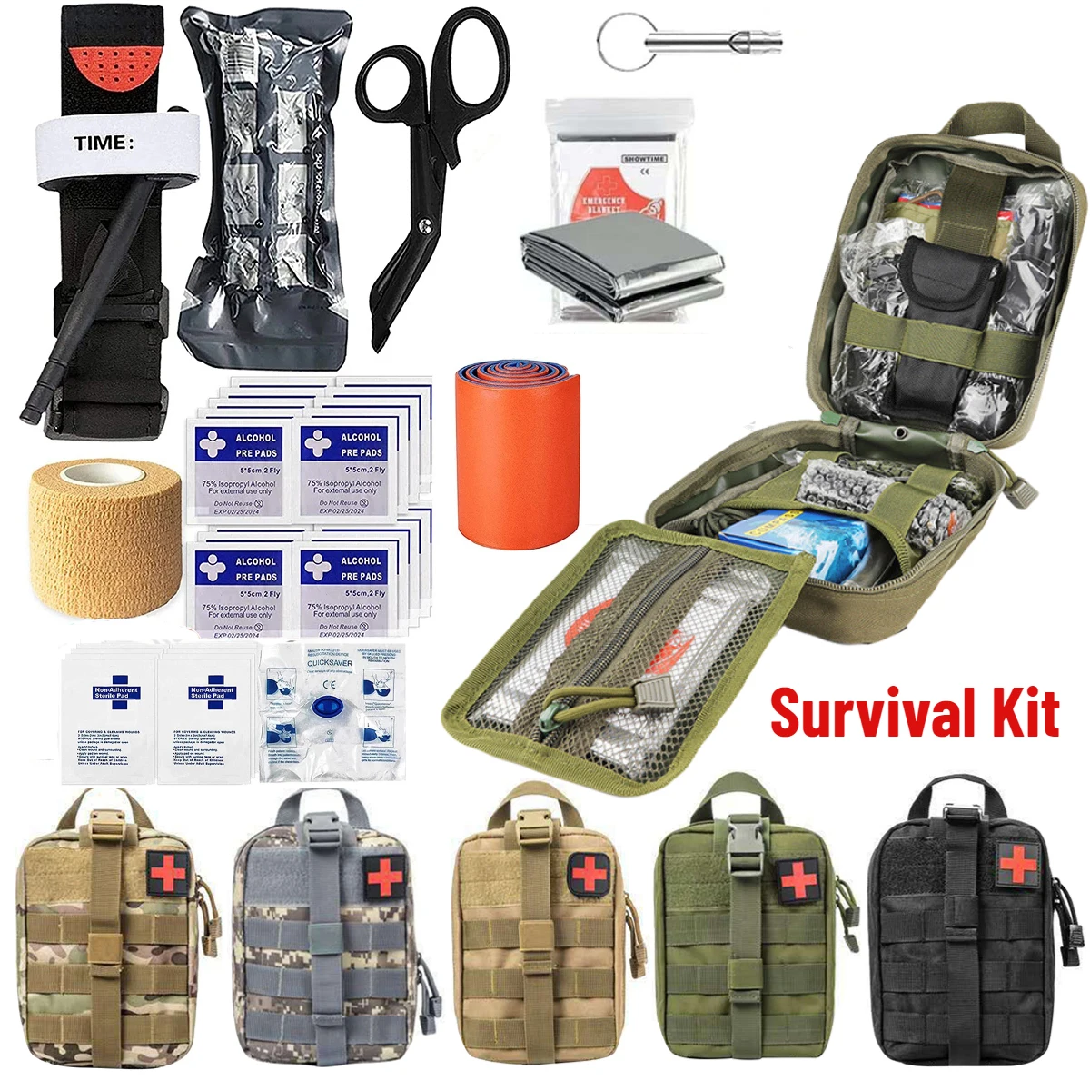 Emergency Survival First Aid Kit Military Tactical Admin Pouch EMT Bug Out Bag Camping Gear Tactical Molle IFAK EMT for Trauma
Emergency Survival First Aid Kit Military Tactical Admin Pouch EMT Bug Out Bag Camping Gear Tactical Molle IFAK EMT for Trauma