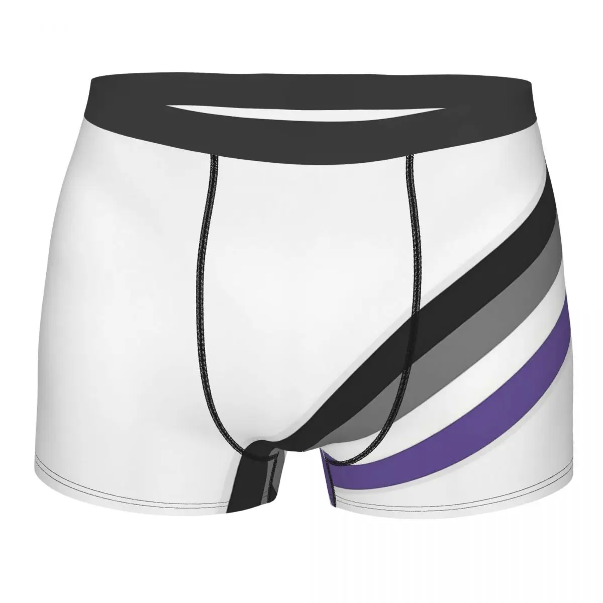 

Ace Pride Line Pattern LGBT Sexual Minority Special Love Underpants Homme Panties Men's Underwear Sexy Shorts Boxer Briefs
