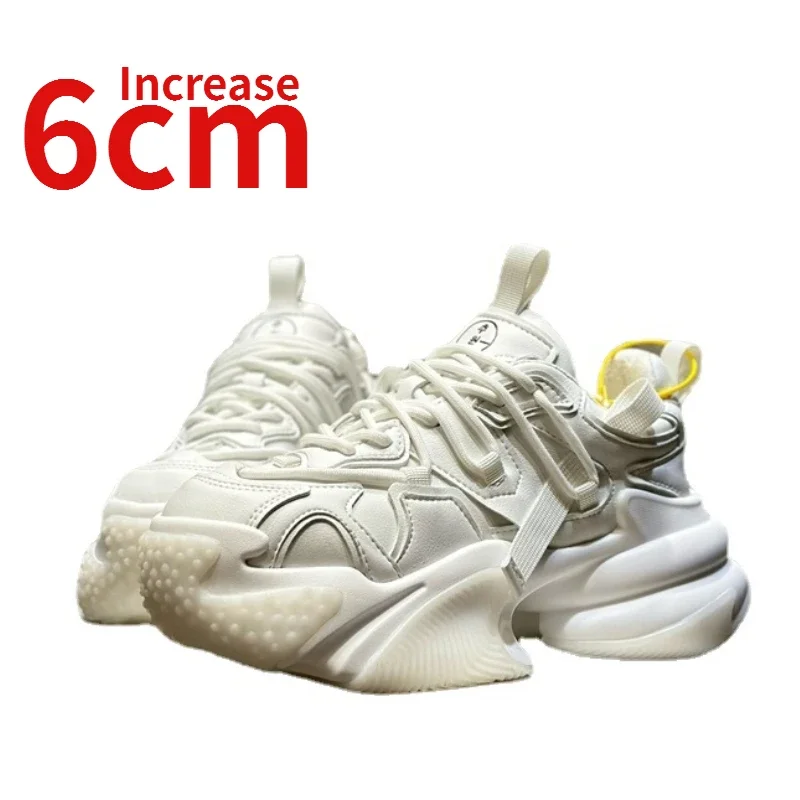 Удобные женские туфли из натуральной кожи на толстой подошве, увеличивающие рост 6 см, повседневные белые плюшевые туфли для осени и зимы, обувь для папы
Удобные женские туфли из натуральной кожи на толстой подошве, увеличивающие рост 6 см, повседневные белые плюшевые туфли для осени и зимы, обувь для папы
