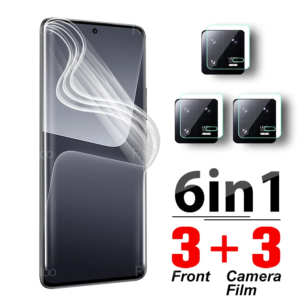 

Гидрогелевая защитная пленка 6 в 1 для Xiaomi 13 12T Pro, стекло для объектива камеры Xiaomi12T, Xiaomi13 Mi 12tpro 13pro, Xaomi 13 Pro