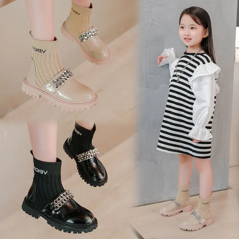 Girls Martin Boots 2022 Brand Spring and Autumn New Girl Socks Boots Baby Korean Elastic Boots Black Children Princess Boots
Girls Martin Boots 2022 Brand Spring and Autumn New Girl Socks Boots Baby Korean Elastic Boots Black Children Princess Boots