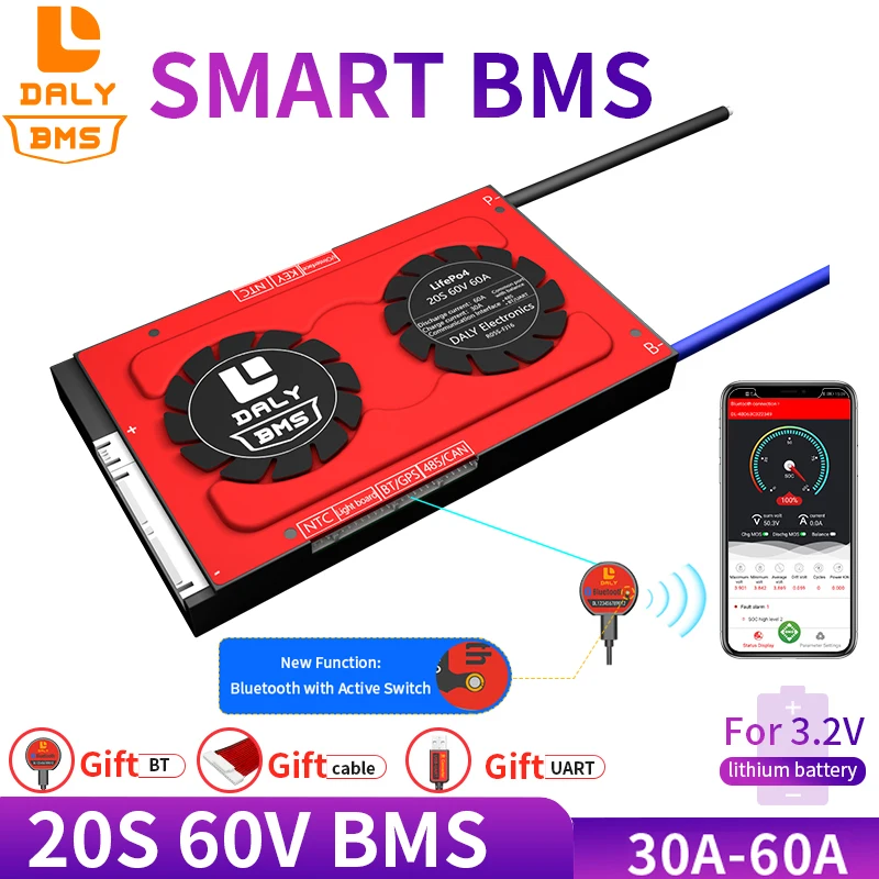 3.2v Smart BMS 20S 60V 30A 40A 60A Bluetooth 485 to USB device NTC UART Communication Protocol LiFepo4 Battery BMS
3.2v Smart BMS 20S 60V 30A 40A 60A Bluetooth 485 to USB device NTC UART Communication Protocol LiFepo4 Battery BMS