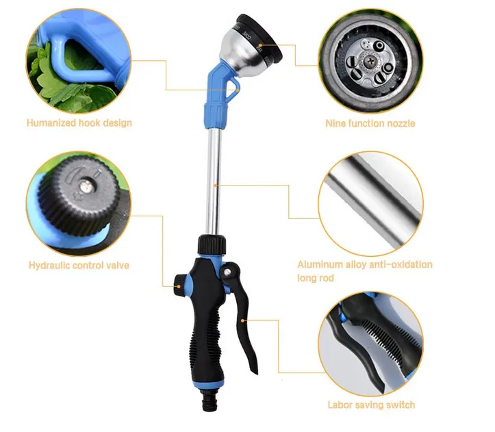 Garden Water Gun Car Cleaning Sprayer Washer Long Washing Wand Sprayer Adjustable Shower Head for Garden Window Car Lawn high
Garden Water Gun Car Cleaning Sprayer Washer Long Washing Wand Sprayer Adjustable Shower Head for Garden Window Car Lawn high