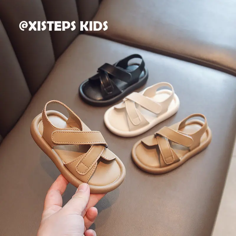 2023 Summer Boys Leather Sandals Soft Comfy Hook and Loop Slippers Kids Beach Sandals Non-slip Outdoor Sandalias Baby Shoe
2023 Summer Boys Leather Sandals Soft Comfy Hook and Loop Slippers Kids Beach Sandals Non-slip Outdoor Sandalias Baby Shoe