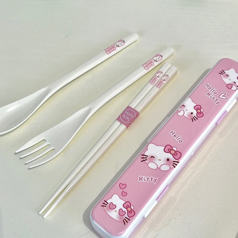 Cartoon Cute Hello Kitty Stainless Steel Tableware Cartoon Cute Portable Creative Girl Heart Fork Spoon Three Piece Gift Set
Cartoon Cute Hello Kitty Stainless Steel Tableware Cartoon Cute Portable Creative Girl Heart Fork Spoon Three Piece Gift Set