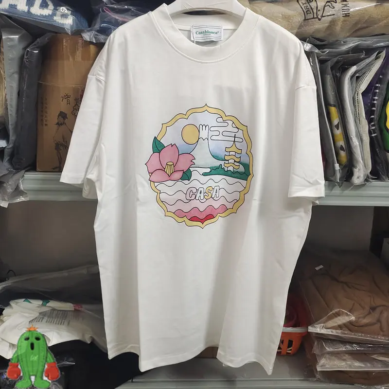 2023 Summer Casablanca Lotus Print T-shirt Men Women Casual Cotton White Black T Shirt Drop Shipping
2023 Summer Casablanca Lotus Print T-shirt Men Women Casual Cotton White Black T Shirt Drop Shipping