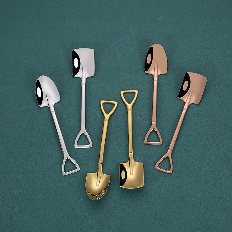 Coffee Spoon Cutlery Set Stainless Steel Retro Iron Shovel Ice Cream Spoon Scoop Creative Spoon tea-spoon Fashion Tableware
Coffee Spoon Cutlery Set Stainless Steel Retro Iron Shovel Ice Cream Spoon Scoop Creative Spoon tea-spoon Fashion Tableware
