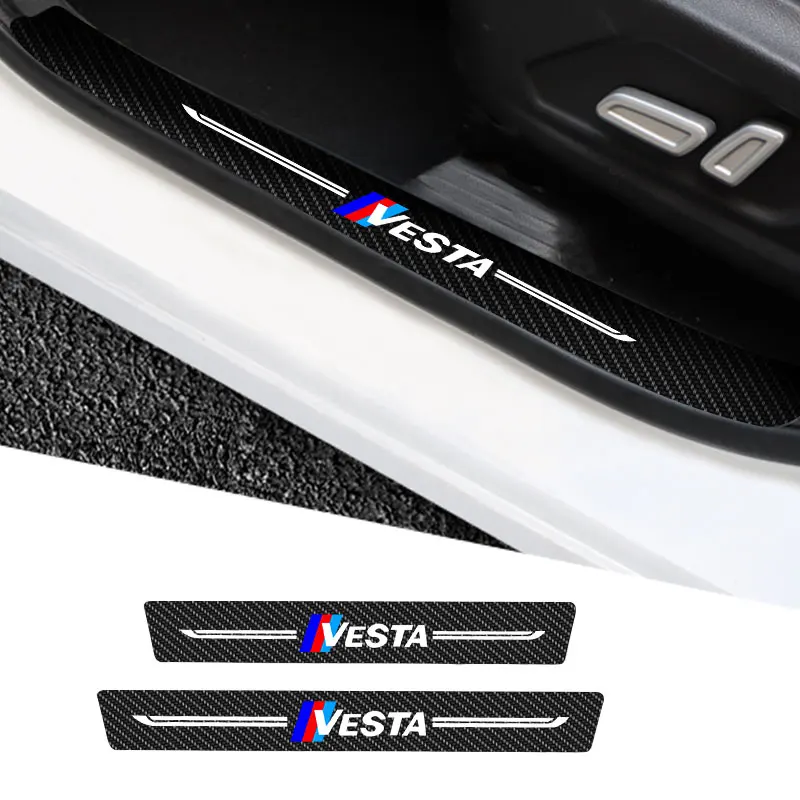 4Pcs Carbon Fiber Car Door Threshold Strip Sticker For Lada Vesta Logo Anti Scratch Tape Waterproof Decal Auto Accessories
4Pcs Carbon Fiber Car Door Threshold Strip Sticker For Lada Vesta Logo Anti Scratch Tape Waterproof Decal Auto Accessories
