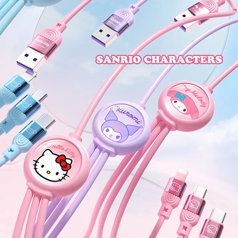 Симпатичный кабель для передачи данных Sanrio Kuromi Mymelody с одним тянутым тройным кабелем применим к Apple Type C зарядный кабель для быстрой зарядки 3 ...
Симпатичный кабель для передачи данных Sanrio Kuromi Mymelody с одним тянутым тройным кабелем применим к Apple Type C зарядный кабель для быстрой зарядки 3 ...
