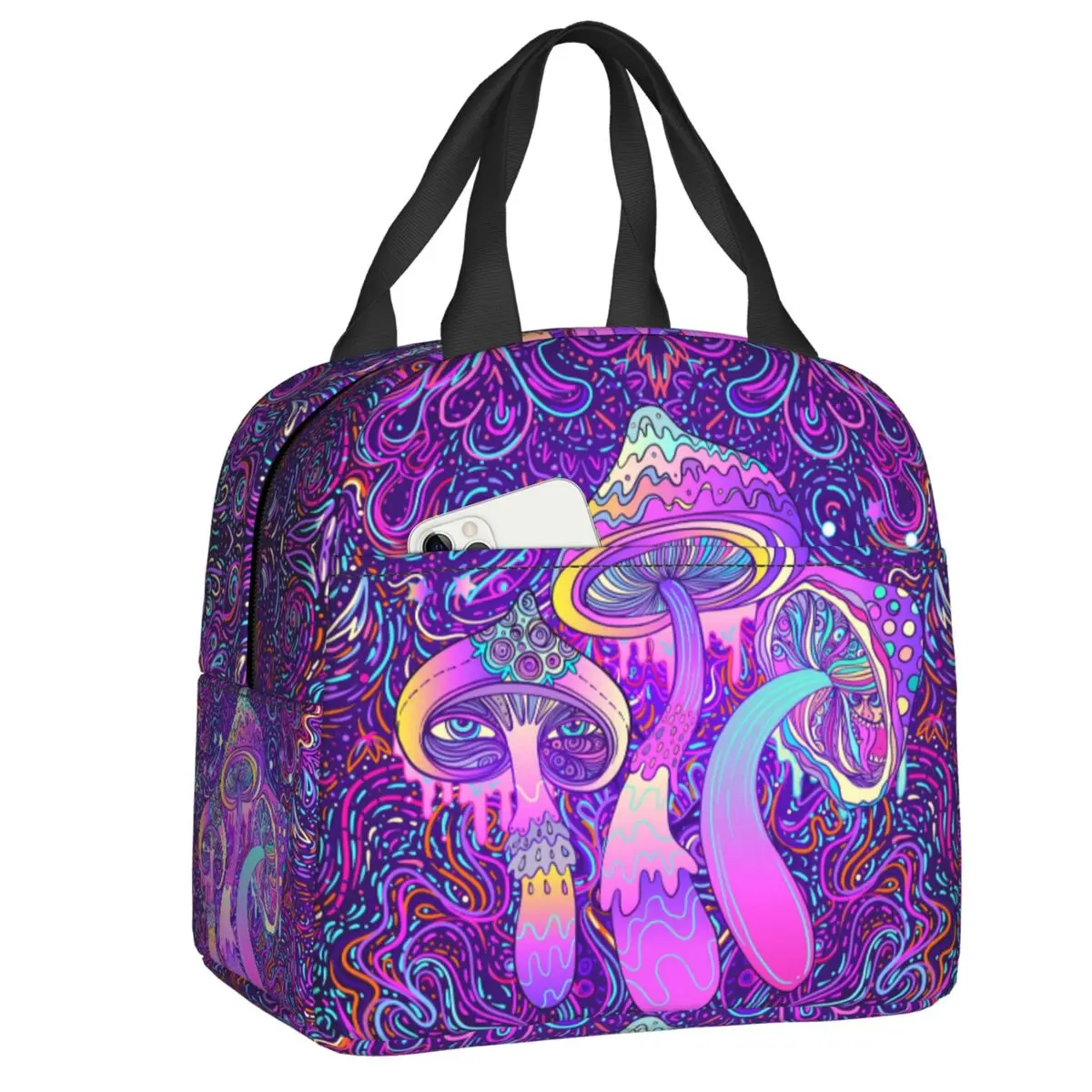 Psychedelic Magic Mushrooms Insulated Lunch Bag for Outdoor Picnic Resuable Cooler Thermal Lunch Box Women Kids Food Tote
Psychedelic Magic Mushrooms Insulated Lunch Bag for Outdoor Picnic Resuable Cooler Thermal Lunch Box Women Kids Food Tote