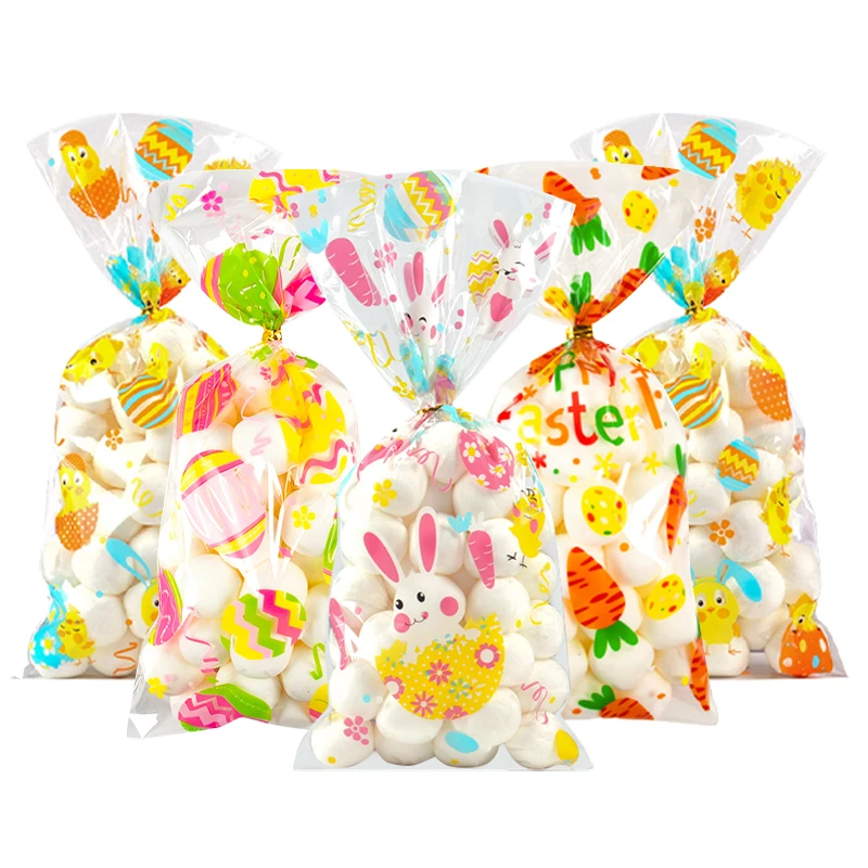 100pcs Easter Candy Bag Bunny Eggs Chick Print Cellophane Bags Clear Cookie Packing Bag for Easter Party Supplies Kids Gift
100pcs Easter Candy Bag Bunny Eggs Chick Print Cellophane Bags Clear Cookie Packing Bag for Easter Party Supplies Kids Gift