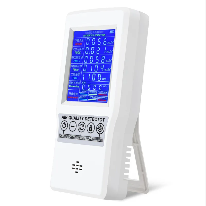 Formaldehyde Detector Air Quality detector PM2.5 PM10 Tester Formaldehyde Value Electricity Quantity Temperature Humidity meter
Formaldehyde Detector Air Quality detector PM2.5 PM10 Tester Formaldehyde Value Electricity Quantity Temperature Humidity meter